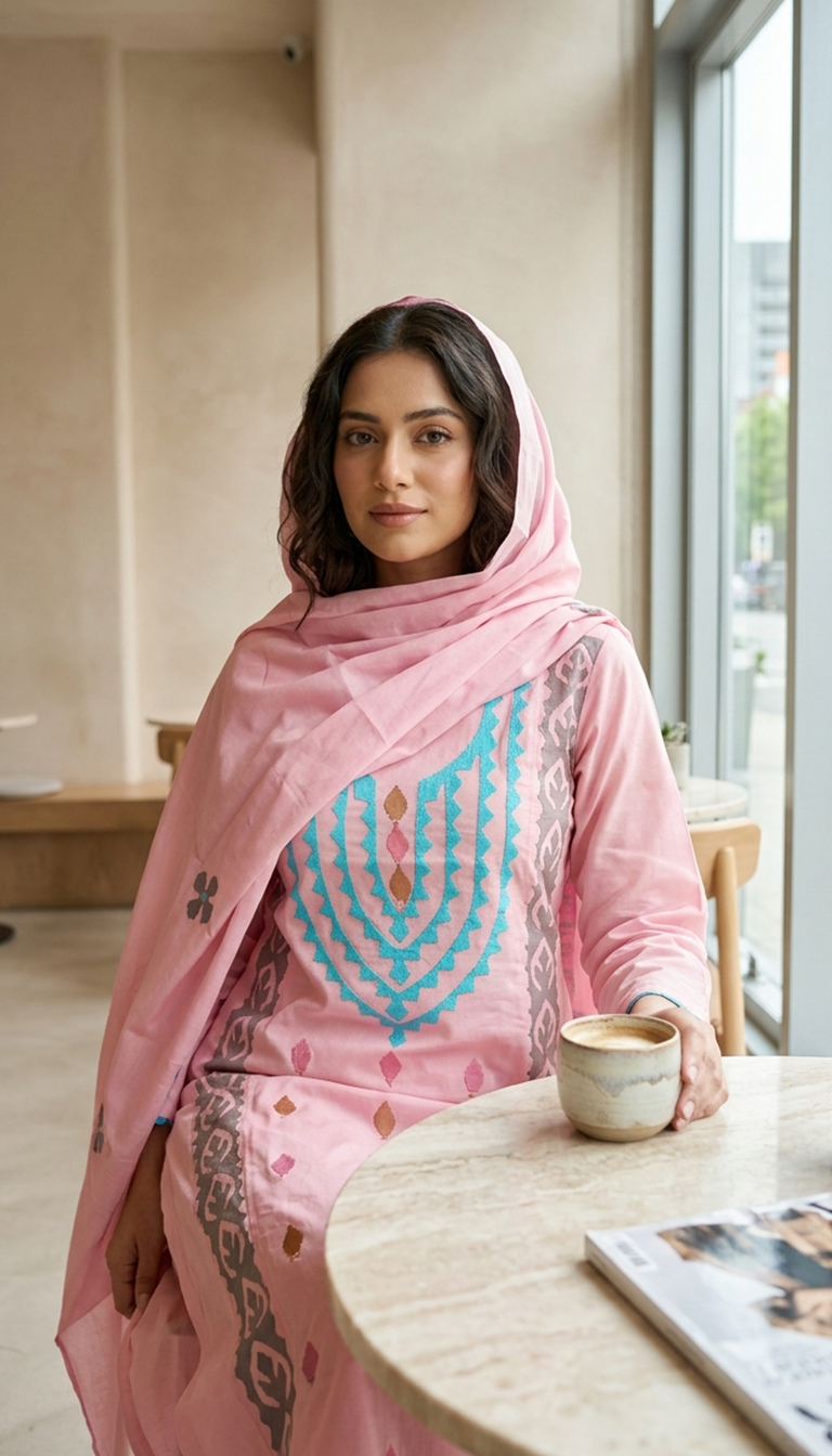 Powder Pink Cotton Lawn