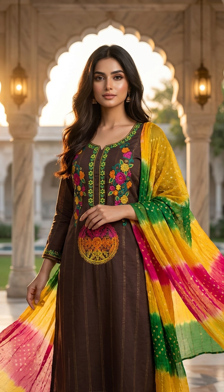 Festive Bloom Brown