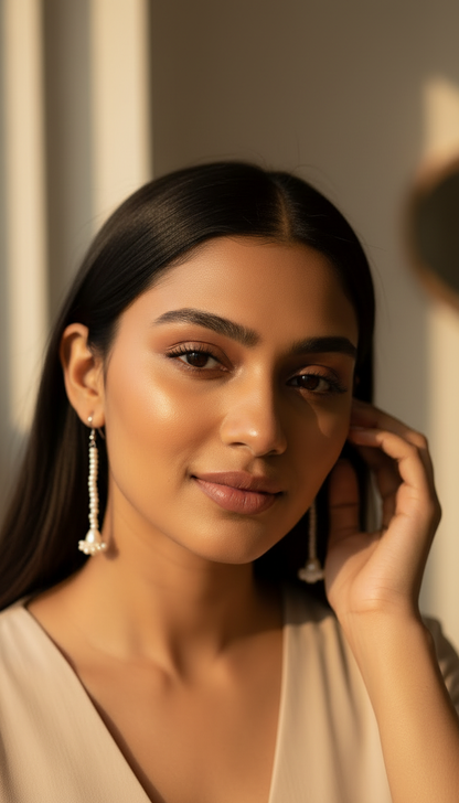 Alquira Pearl Drop Earrings – Soft Elegance Collection