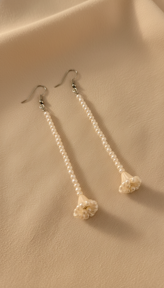 Alquira Pearl Drop Earrings – Soft Elegance Collection