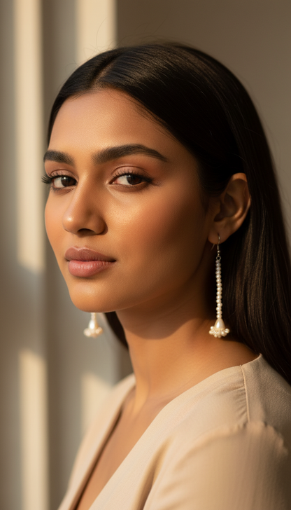 Alquira Pearl Drop Earrings – Soft Elegance Collection