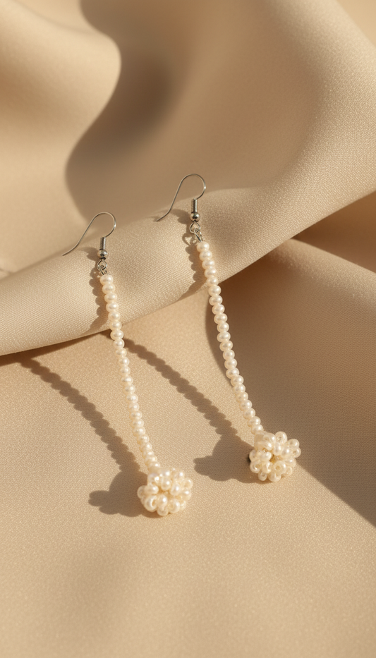 Alquira Pearl Drop Earrings – Soft Elegance Collection