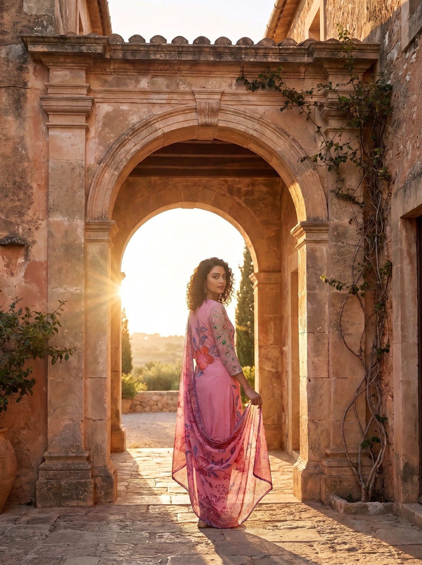 Blush in Bloom – Luxury Printed Summer Lawn 3 Piece Suit