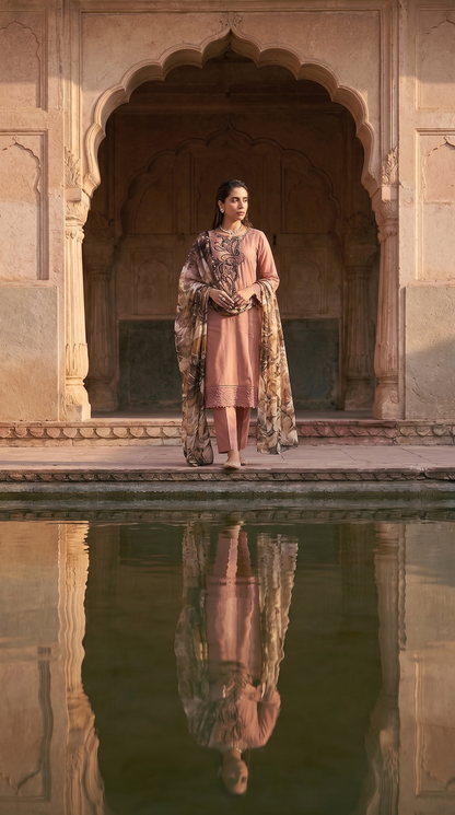 Rosewood Reverie – Machine Embroidered 2 Piece Suit