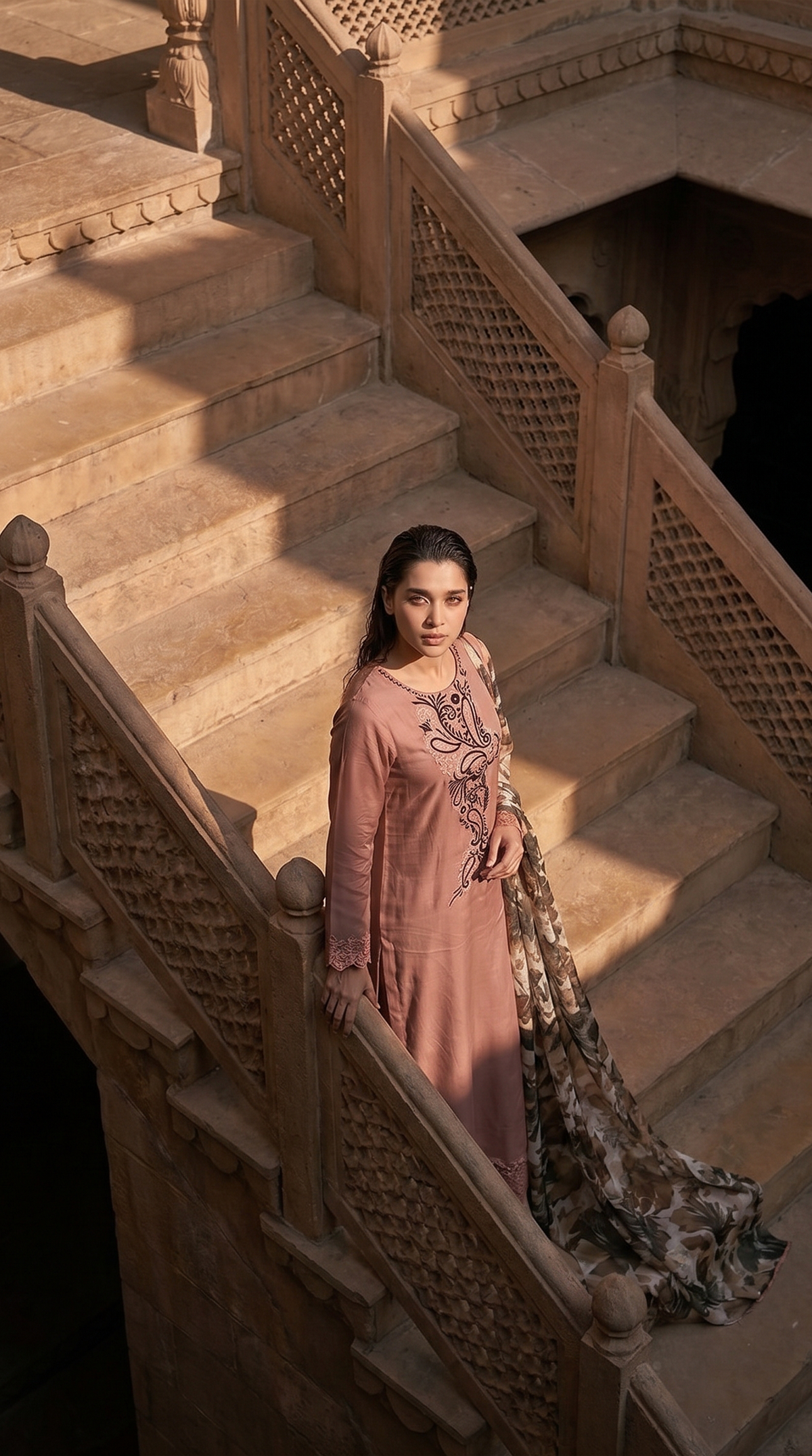 Rosewood Reverie – Machine Embroidered 2 Piece Suit
