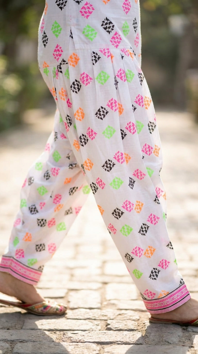Neon Print Farshi Shalwar